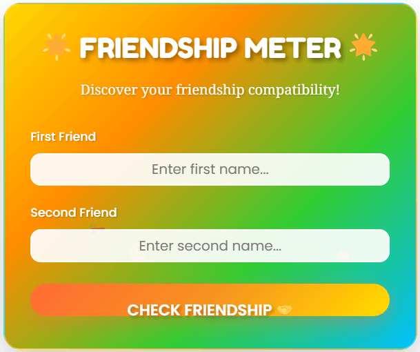 Friendship meter